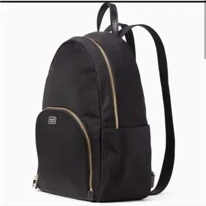 Kate Spade Dawn Large Black Backpack with Gold Zipper Kate Spade New York Dawn Place Embroidered Small Noria  main image 2